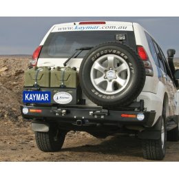 Задній бампер Kaymar з хвіртками Toyota LC Prado 120 2003-2009