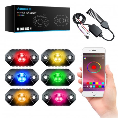 Светодиодная подсветка Aurora Rock Light RGB (6шт)