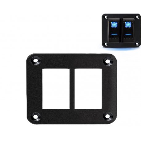 Алюмінієва рамка під 2 тумблери