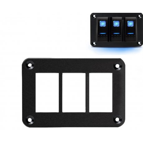 Алюмінієва рамка під 3 тумблери