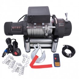 Электрическая лебедка ElectricWInch 17000lbs (Стальной трос, 24В)