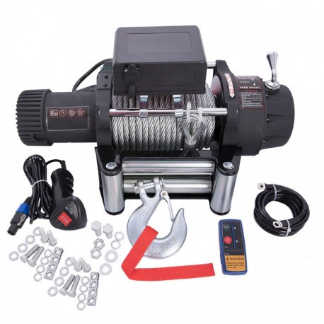 Электрическая лебедка ElectricWInch 17000lbs (Стальной трос, 24В)