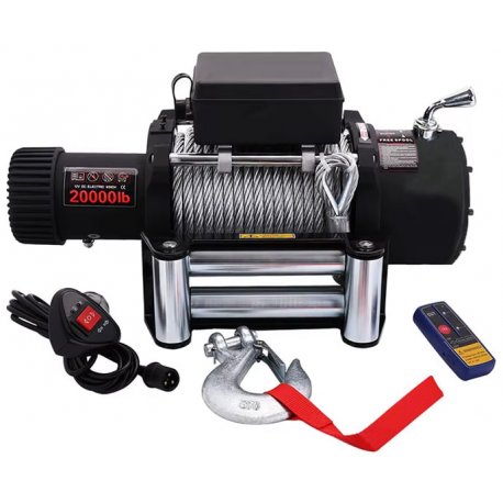 Автомобільна лебідка ElectricWinch 20000lbs (Сталевий трос, 24В)