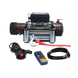 Лебедка для внедорожника Electric Winch 12000lbs (Стальной трос / 24В)