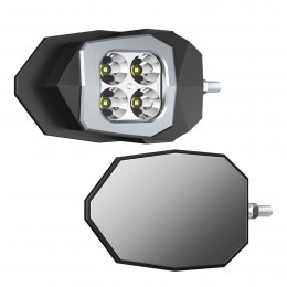 Комплект бічних дзеркал з LED фарами AURORA для UTV/ATV (Дальнє біле світло, 40W)